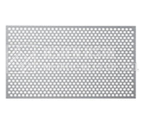 附邊框沖孔金屬網板−60° 錯排(六角網、蜂巢網)